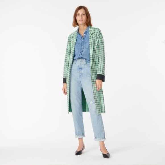 J.Crew Ella long sweater-blazer in plaid / houndstooth - size small - Picture 5 of 5